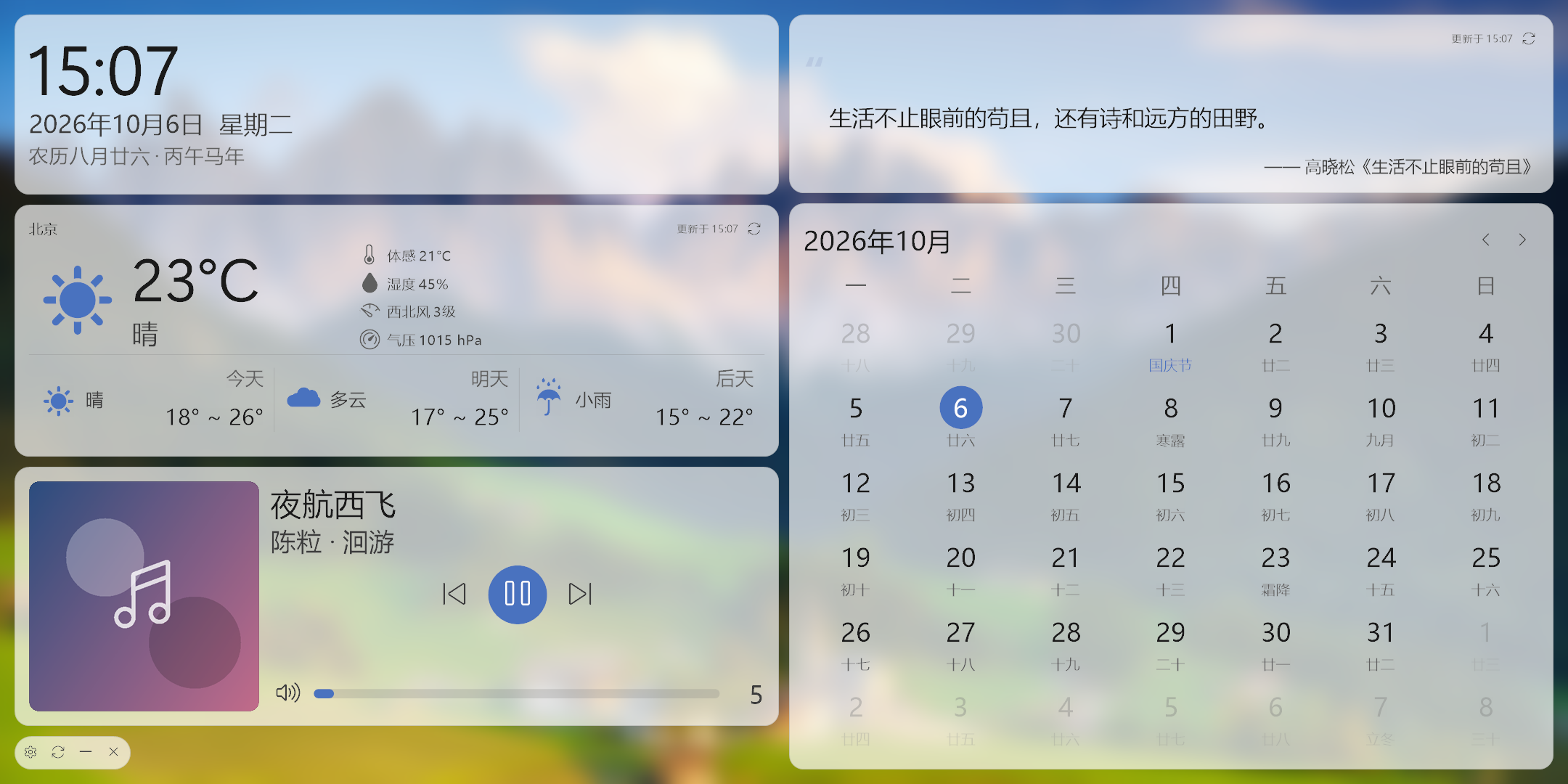 SubScreen 主界面